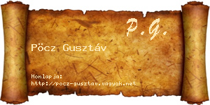 Pöcz Gusztáv névjegykártya